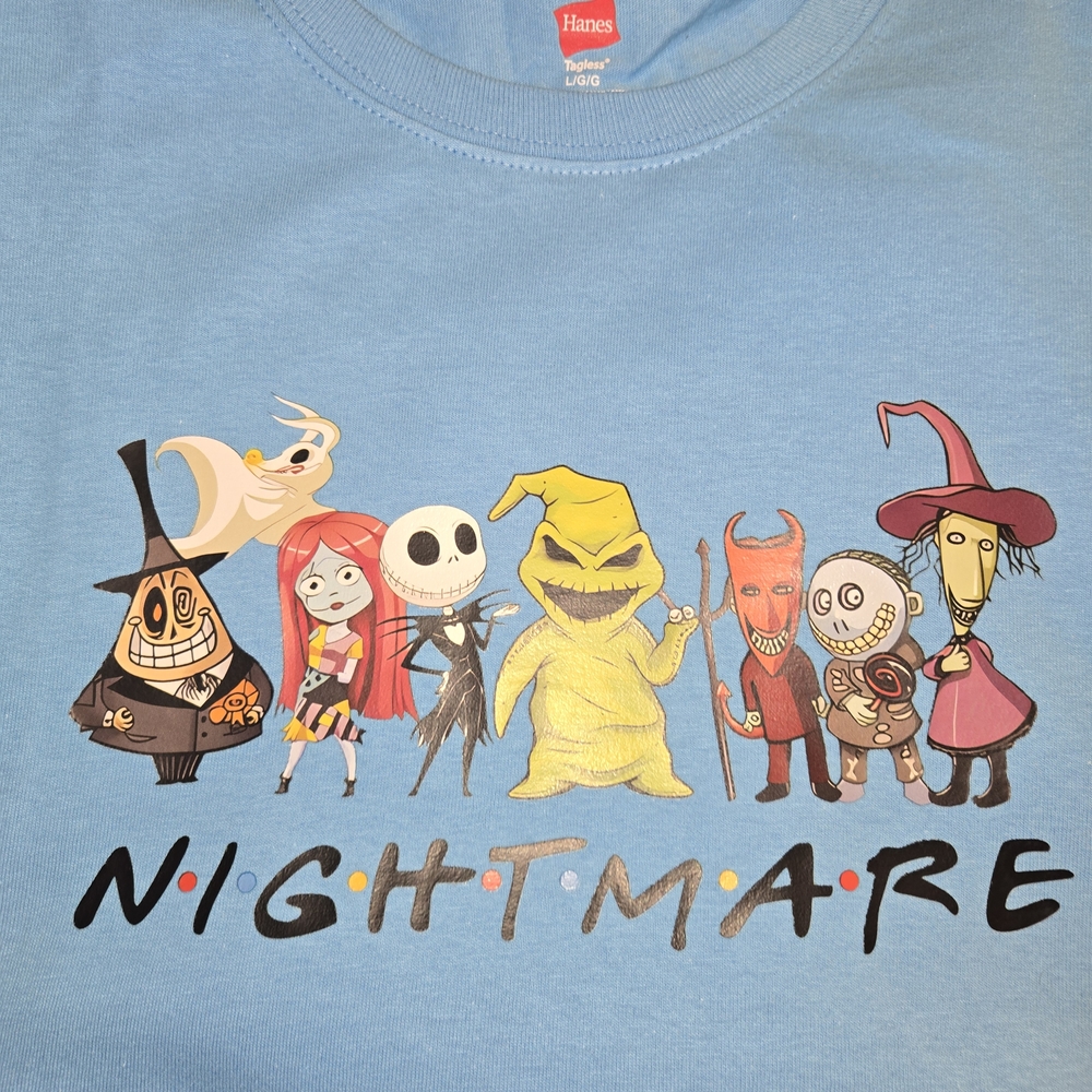 New Hanes Light Blue‎ Nightmare Character Kids Costume Tee